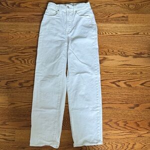 Madewell Women's white perfect vintage wide leg crop 24 tall Jeans
